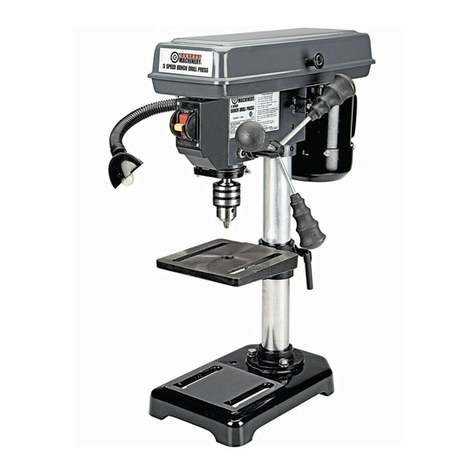 Central Machinery Central Machinery 5 Speed Bench Drill Press with Work... Owner's manual & safety instructions