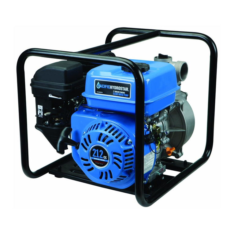 Pacific hydrostar Pacific Hydrostar 212cc Gasoline Powered Clear Water... User manual