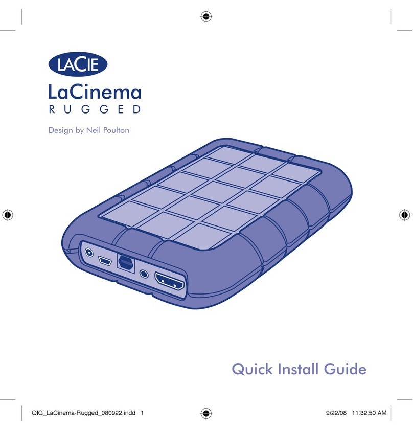 LaCie LaCinema Rugged Quick install guide