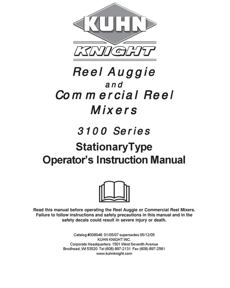 Kuhn Rikon 3100 Series Operator's instruction manual