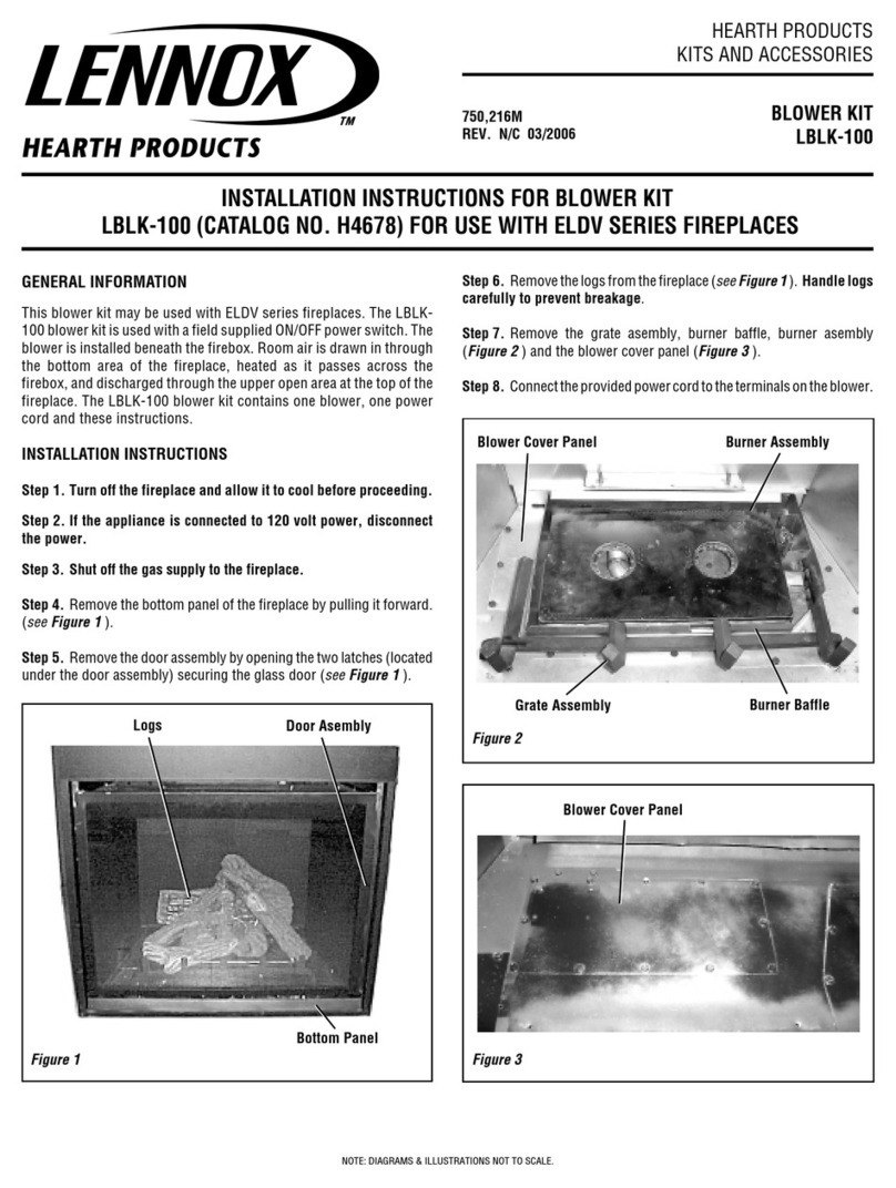 Lennox Hearth Products LBLK-100 installation instructions Lennox Hearth Products LBLK-100 installation instructions