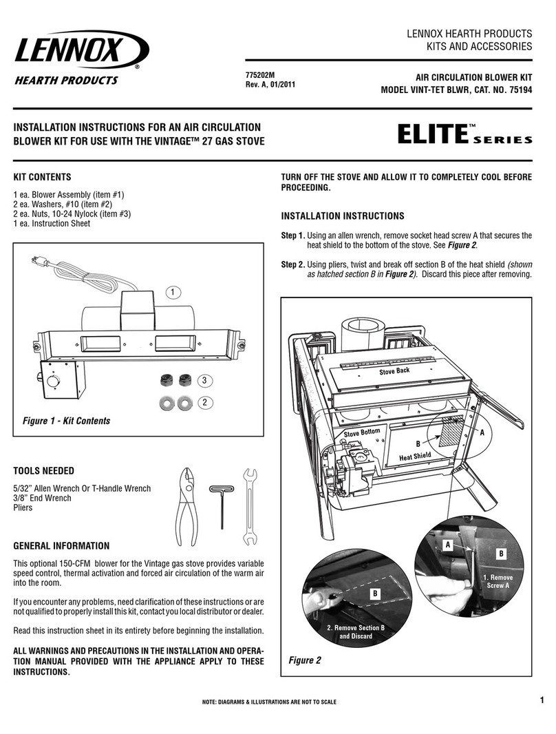 Lennox Hearth Products 775202M installation instructions