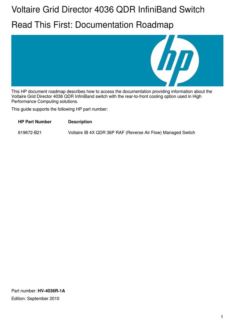 HP Voltaire Grid Director 4036 IB 4X QDR 36P... Operator's manual HP Voltaire Grid Director 4036 IB 4X QDR 36P... Operator's manual
