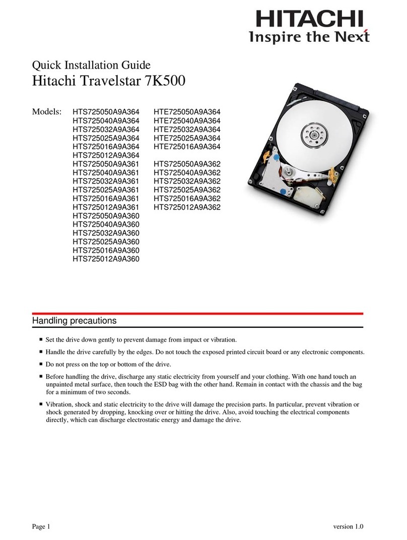 Hitachi Travelstar 7K500 User manual