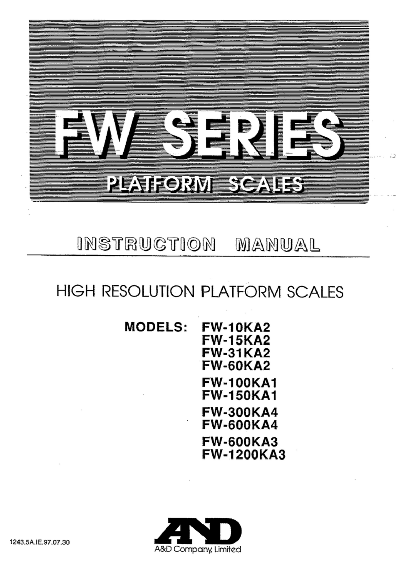 A&D FW-31KA2 User manual