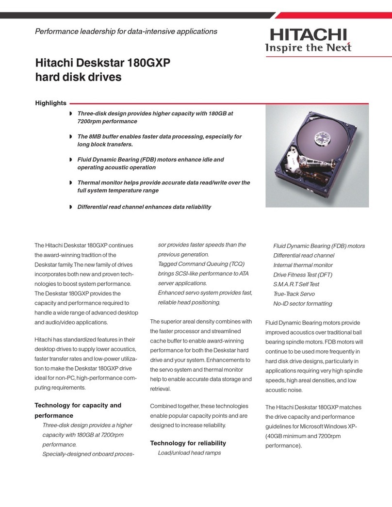 Hitachi ic35l060avv207-0 - Deskstar 60 GB Hard Drive User manual