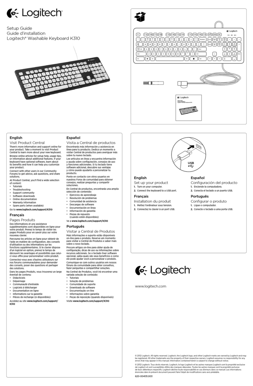 Logitech K310 Setup guide