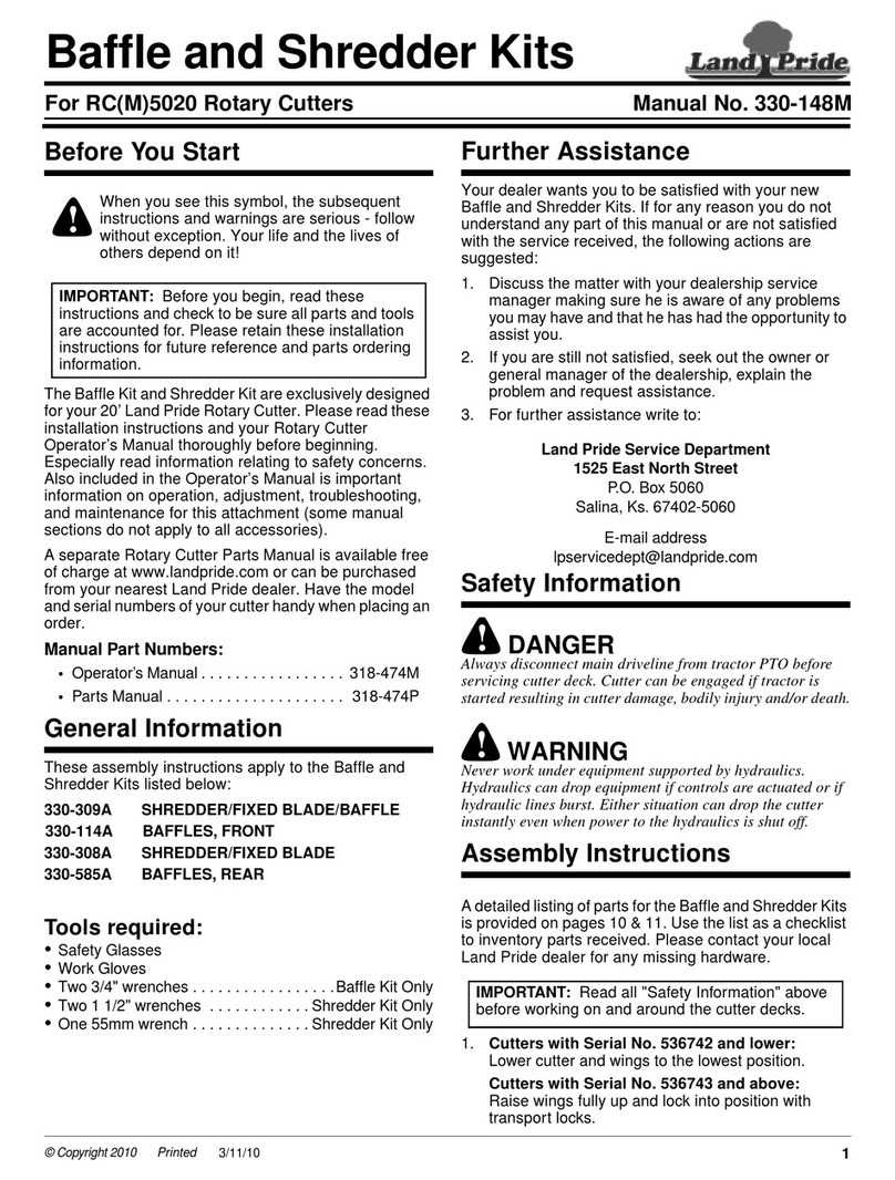 Land Pride RCM5020 Series Assembly instructions