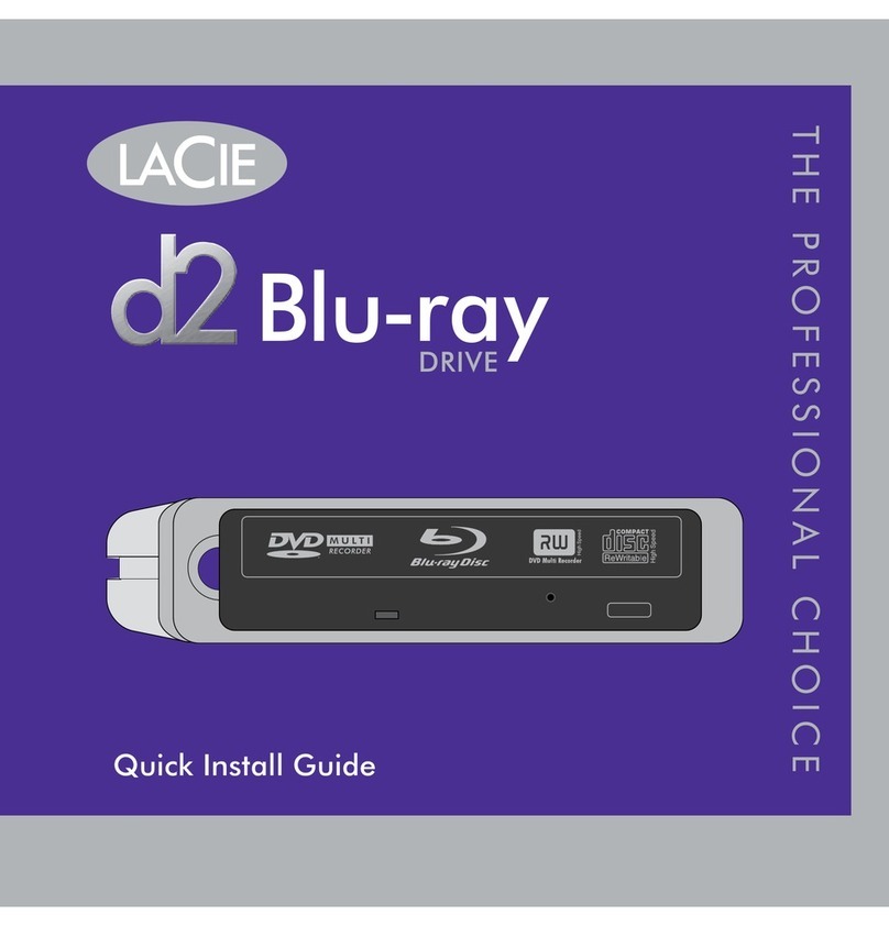 LaCie D2 BLU-RAY XL Quick install guide