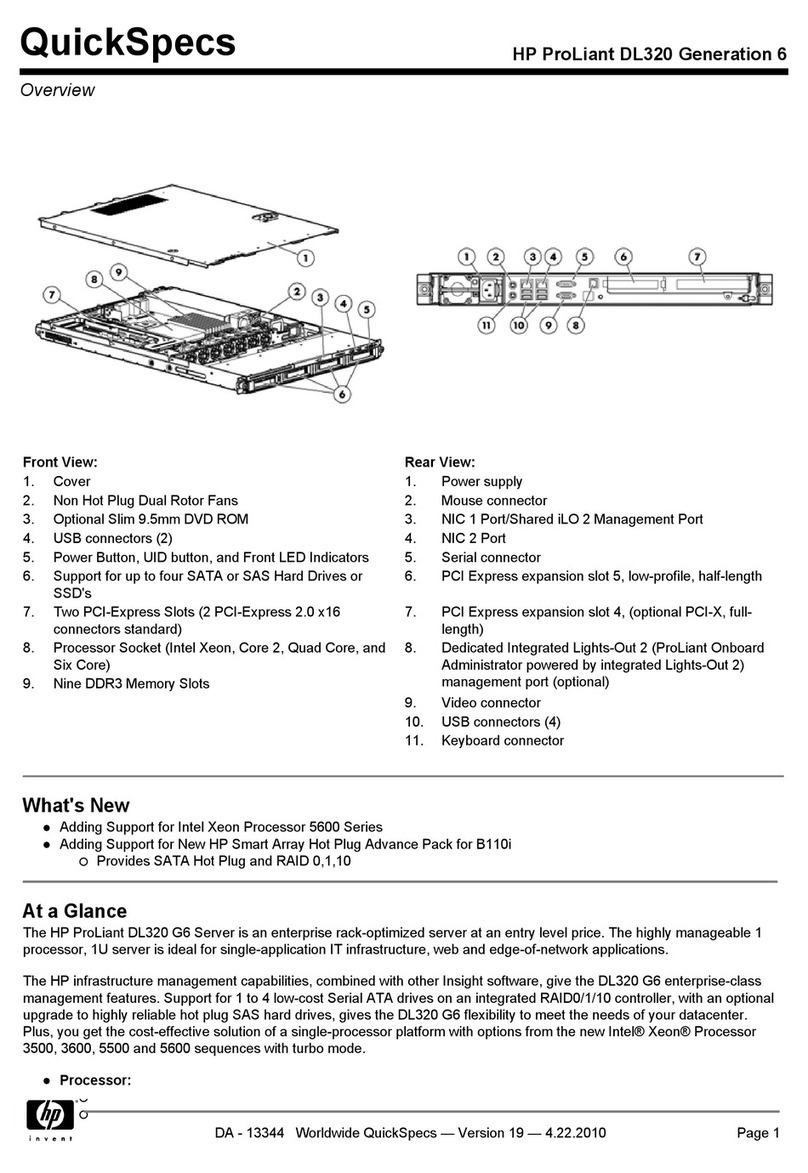 HP DL320 - ProLiant - G3 Quickspecs