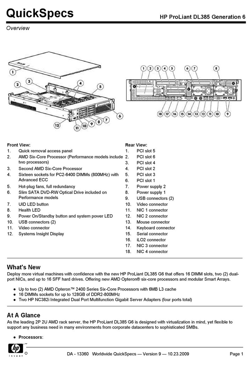 HP DL385 - ProLiant - G5 User instructions