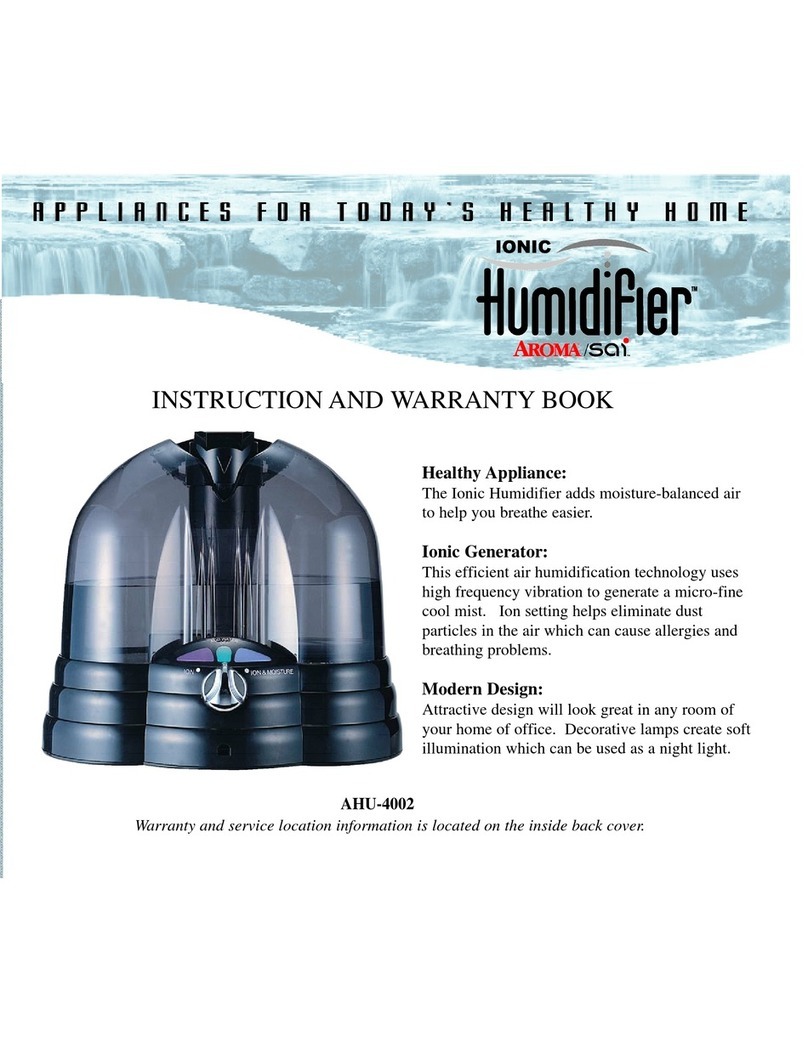 Aroma Sai AHU-4002 Instruction and warranty book