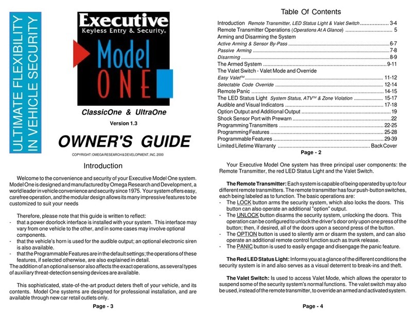 Omega Executive ClassicOne User manual