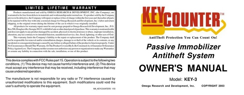 Omega KEYCOUNTER KEY-3 User manual