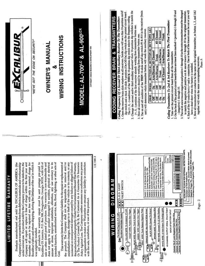 Omega Excalibur AL-700LC User manual