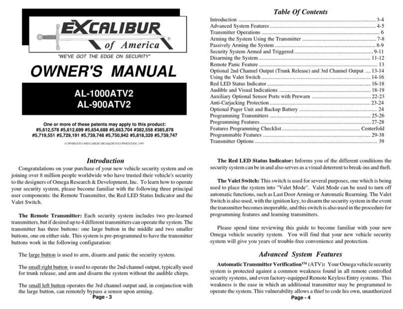 Omega Excalibur AL-1000ATV2 User manual