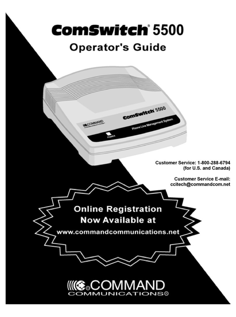 Command Communications ComSwitch 5500 Operator's guide
