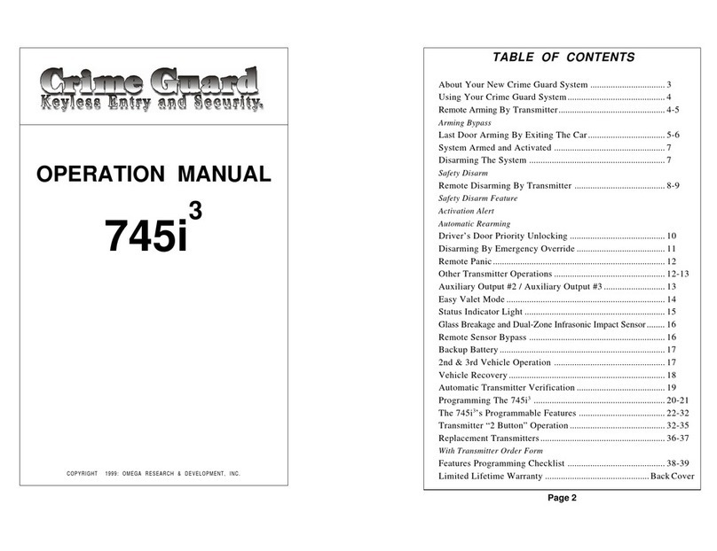 Omega Crime Guard 745i3 Operation manual