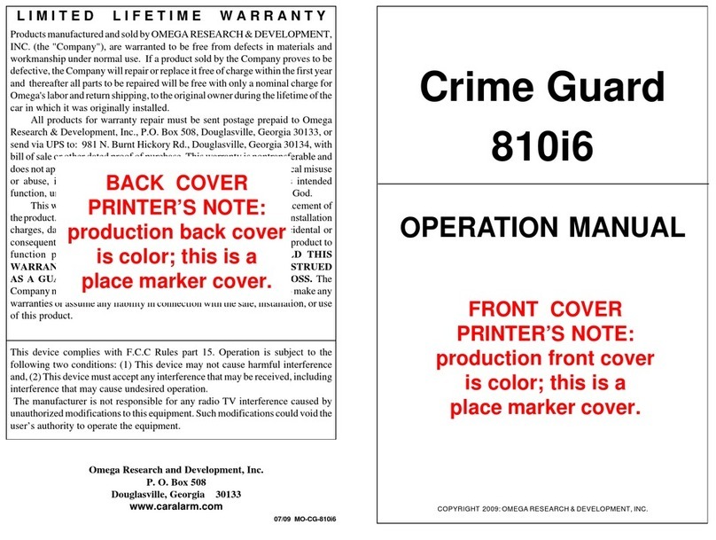 Omega Crime Guard 810i6 User manual