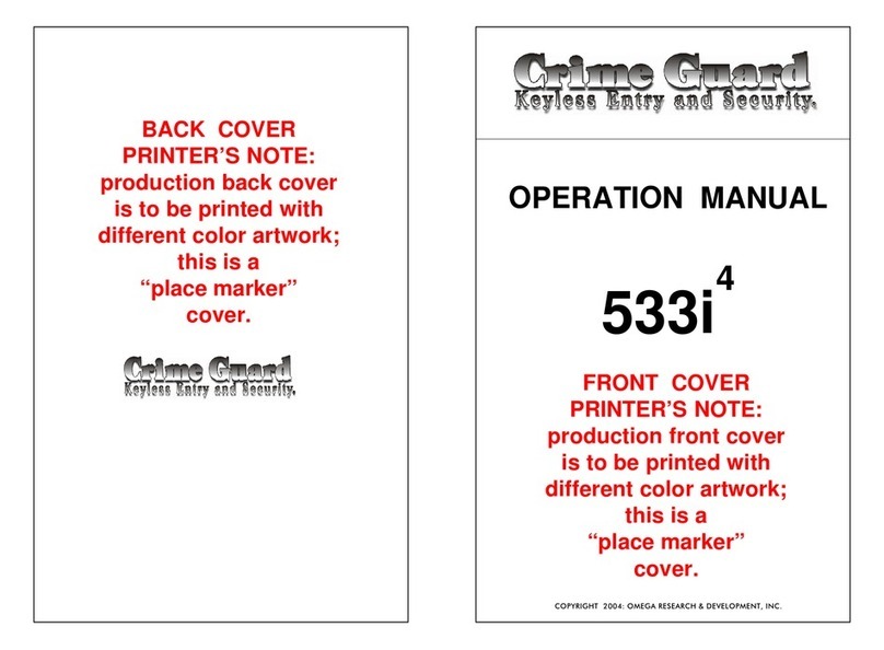 Crime Guard Crime Guard 533i4 Operation manual