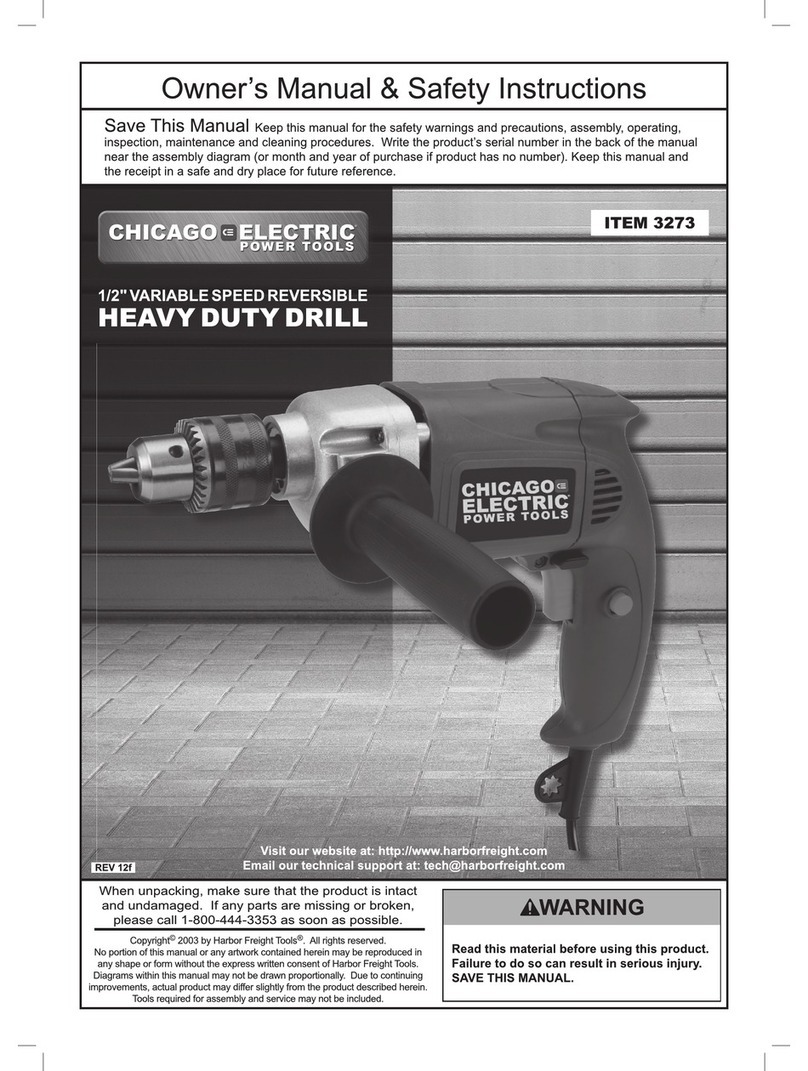 Chicago Electric 1/2" variable Speed Reversible HEAVY DUTY DRILL... Assembly instructions