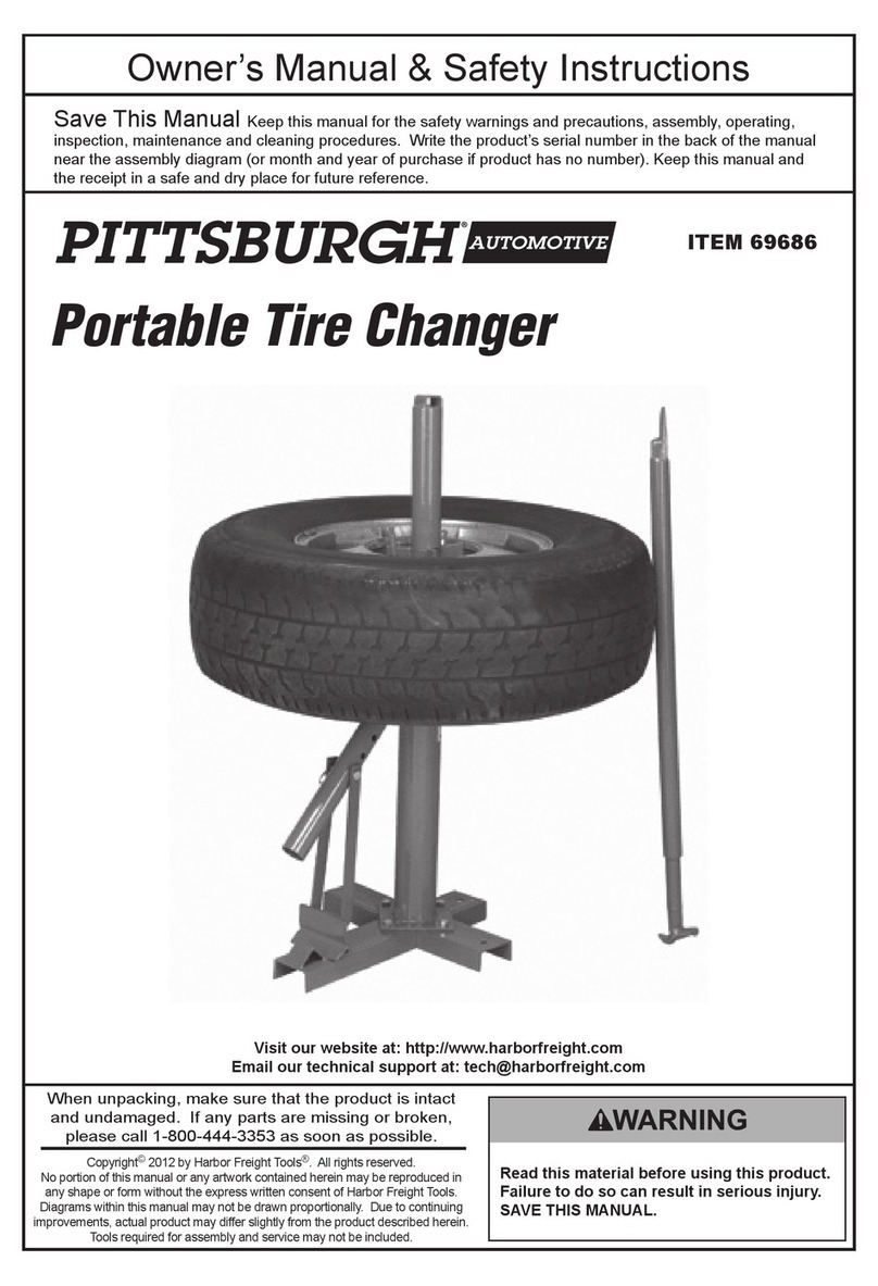 Pittsburgh Pittsburgh Automotive Portable Tire Changer Owner's manual & safety instructions