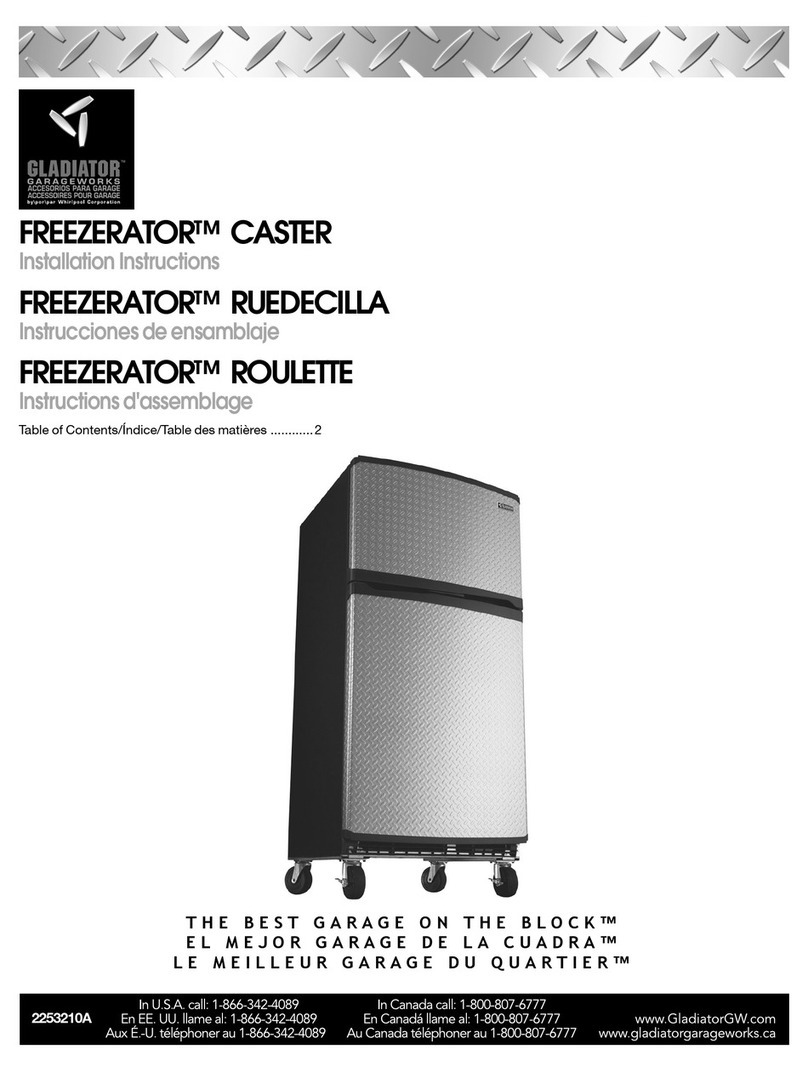 Gladiator FREEZERATOR installation instructions