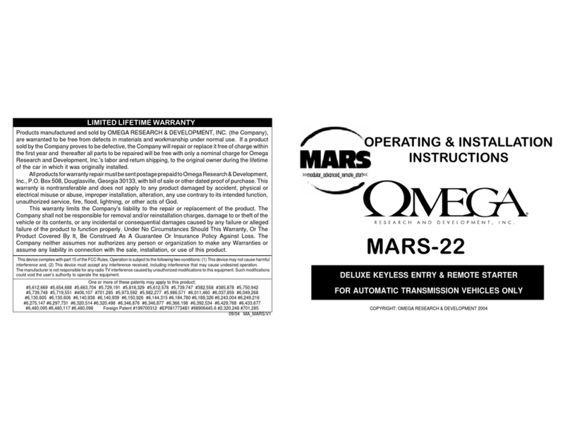 Omega MARS-22 Product guide