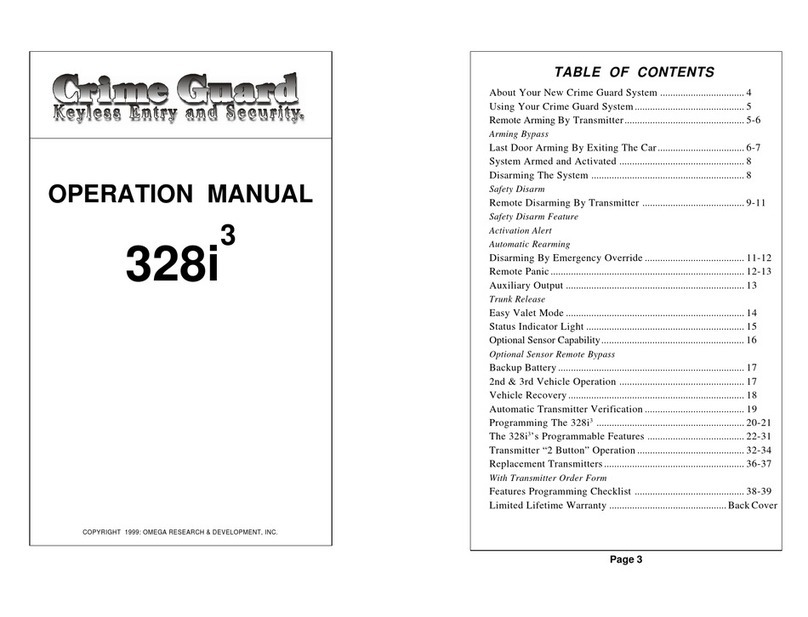 Crime Guard 328i3 Operation manual