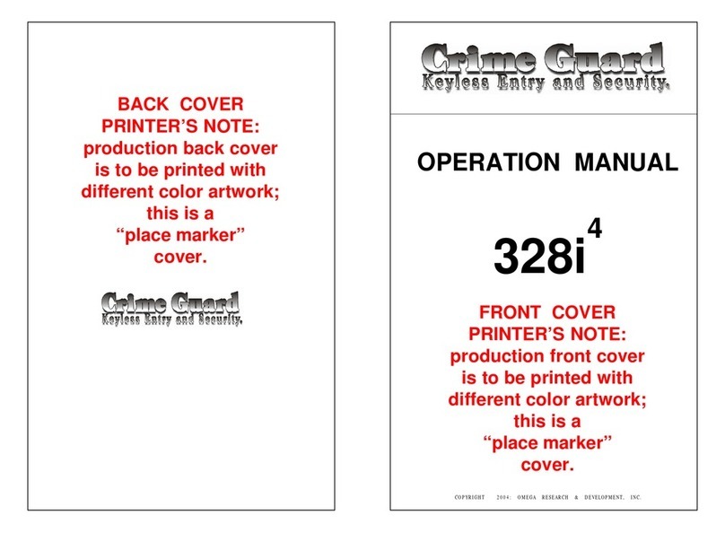 Crime Guard Crime Guard 328i4 Operation manual