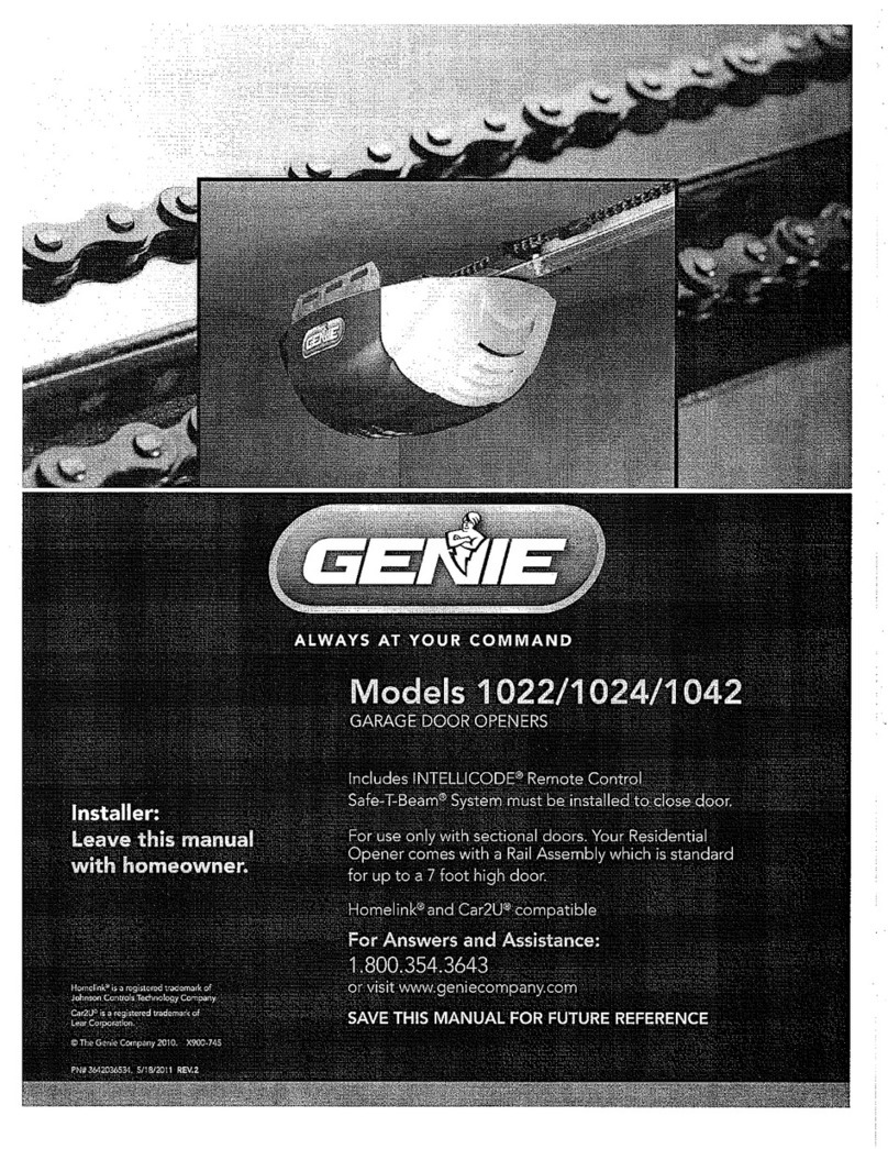 Genie Intellicode 1022 User manual