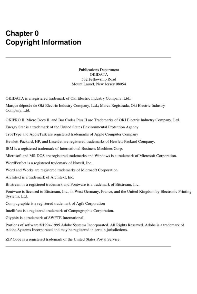 Oki OL810e User manual