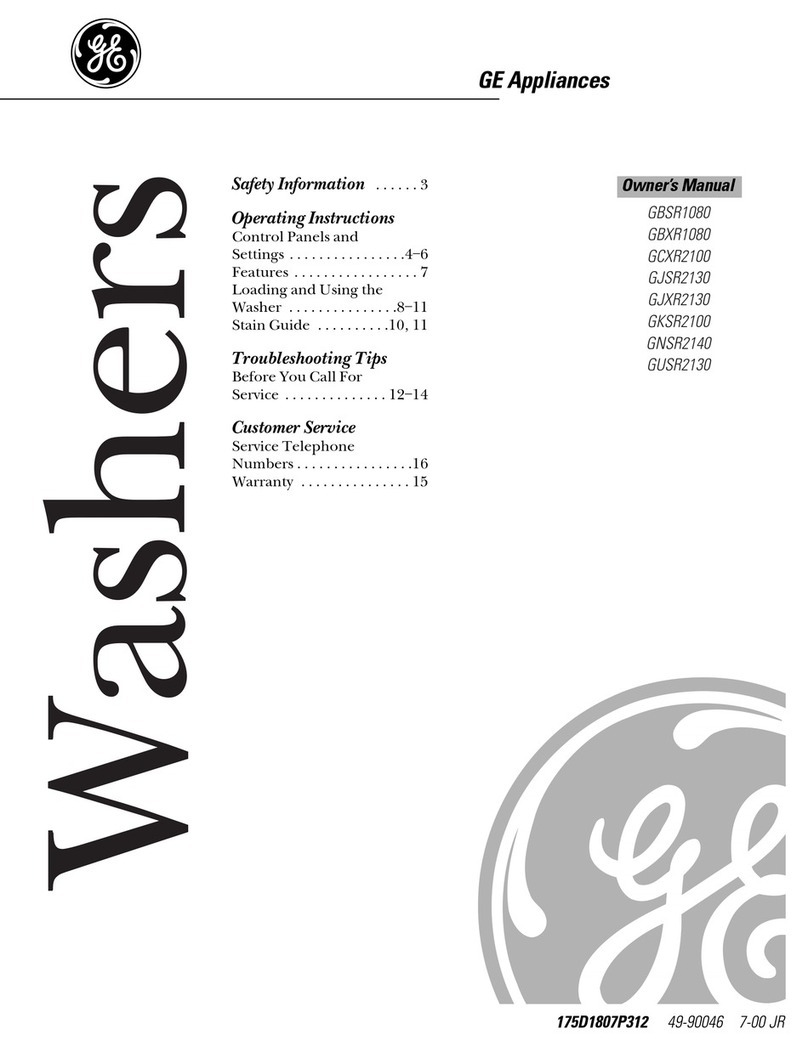 GE GBSR1080 User manual