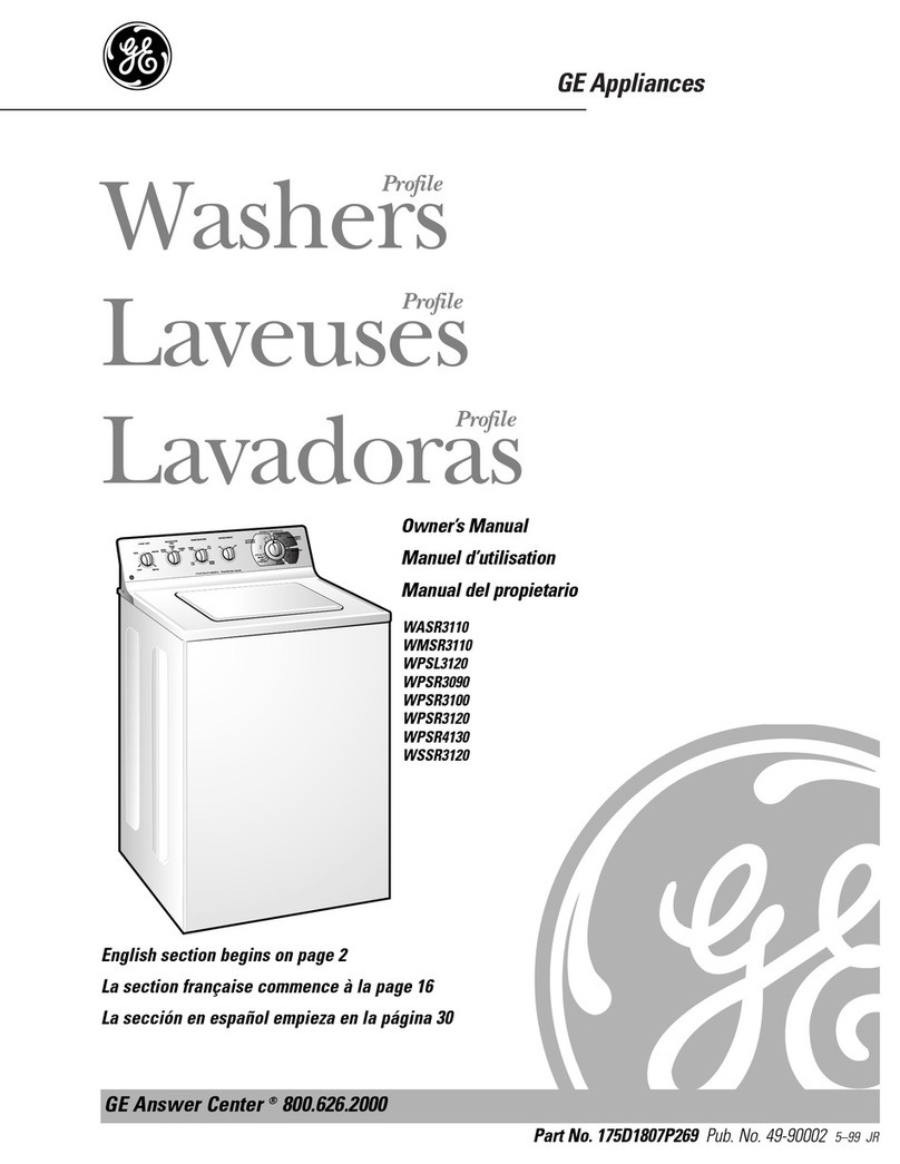 GE Appliances WASR3110 User manual