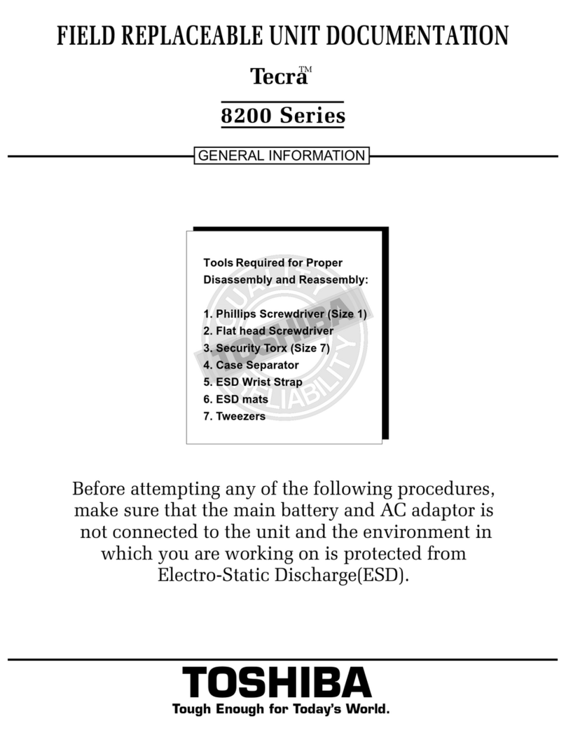 Toshiba 8200 - Tecra - PIII 750 MHz User manual