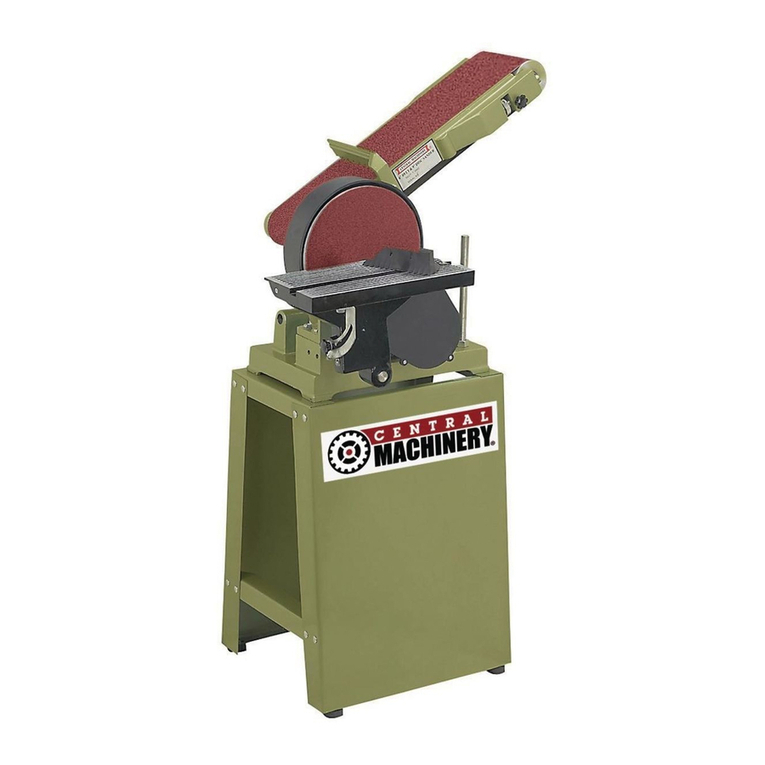 Central Machinery Central Machinery 6" Belt & 9" Sander 6852 Assembly and operating instructions