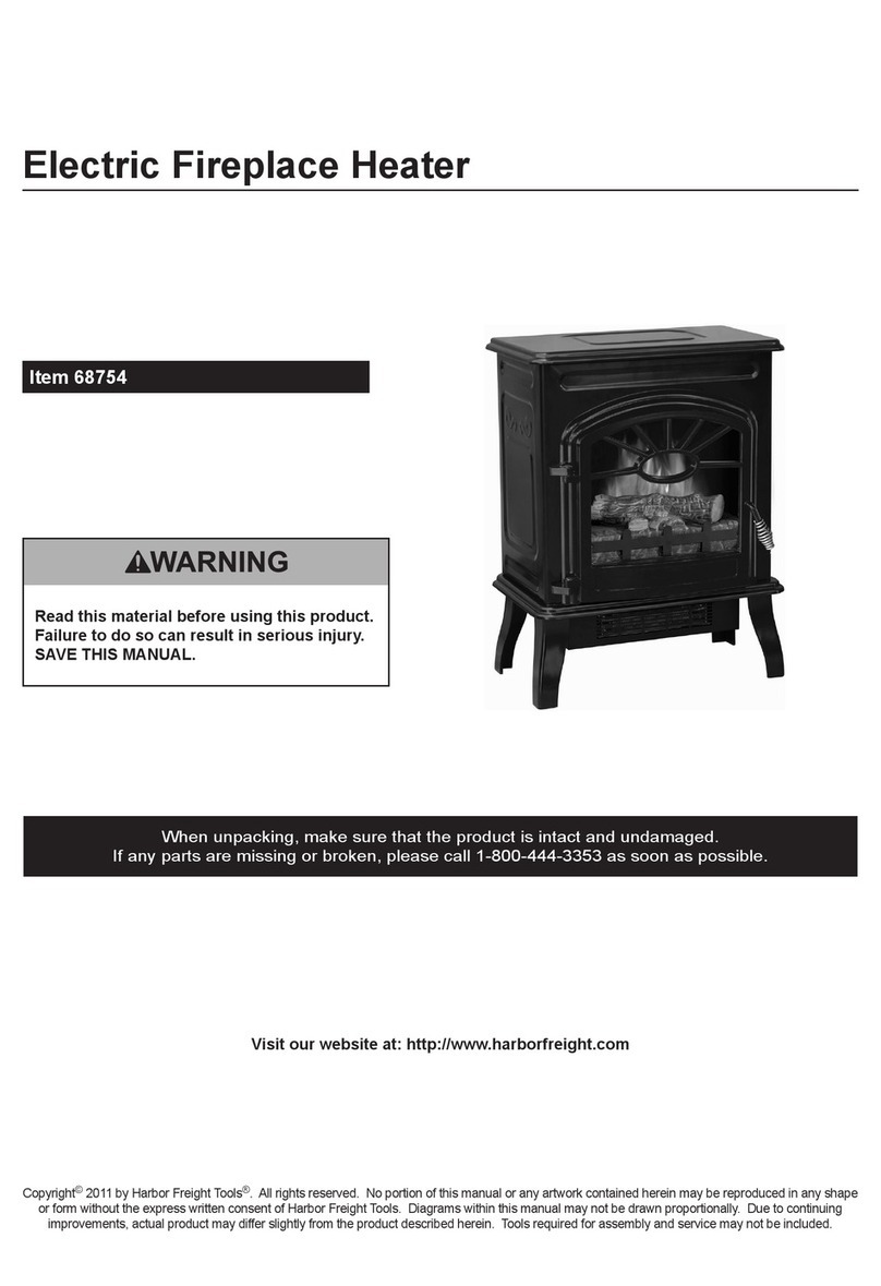 Harbor Freight Tools Electric Fireplace Heater manual&nbsp;
