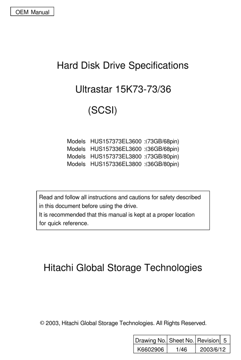 Hitachi HUS157336EL3600 Installation and operation manual
