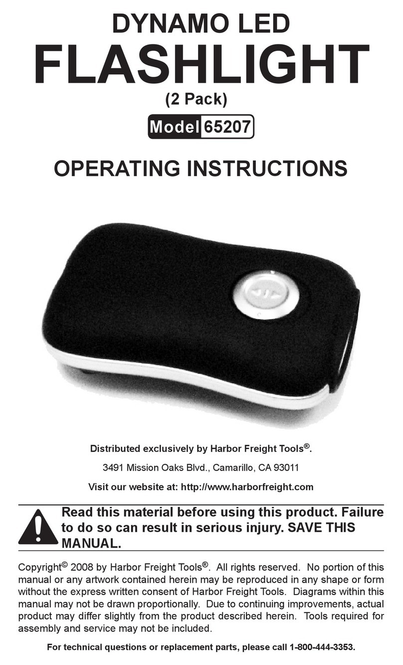 Harbor Freight Tools Dynamo LED Flashlight 65207 operating instructions Harbor Freight Tools Dynamo LED Flashlight 65207 operating instructions