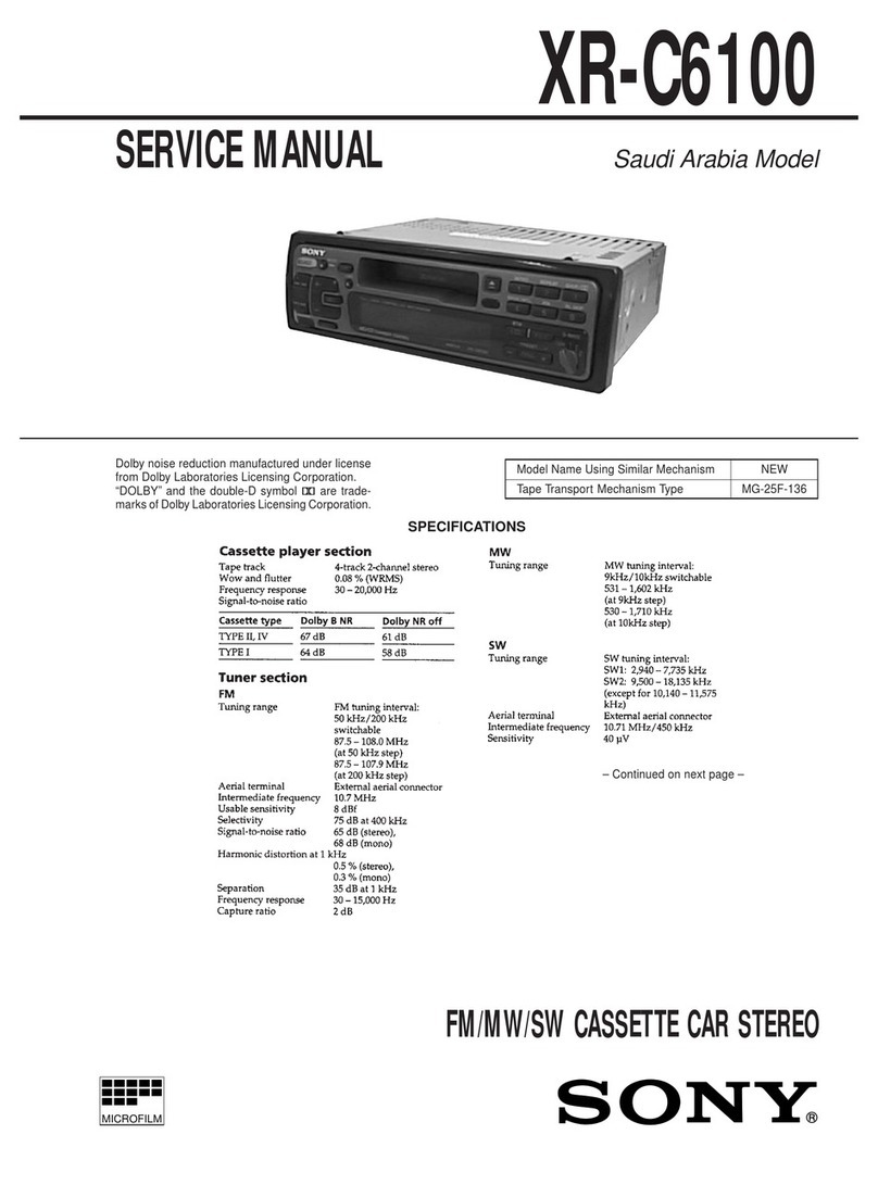 Sony XR-C6100 User manual Sony XR-C6100 User manual