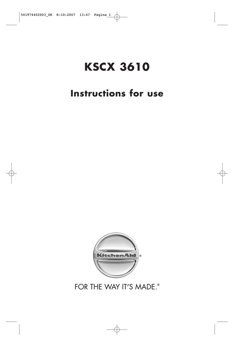 KitchenAid KSCX 3610 User manual KitchenAid KSCX 3610 User manual