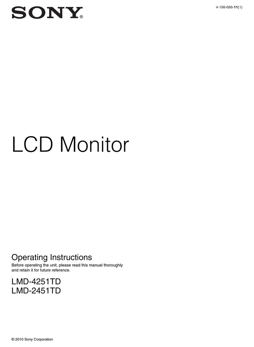 Sony PVM-2541 PVM-1741 PVM-740 LMD-2451W LMD-1751W LMD-4251TD LMD-2451TD LMD-2341W LMD-2041W LMD-1541W LMD-940W LMD-1530W LMD-2110W... User manual