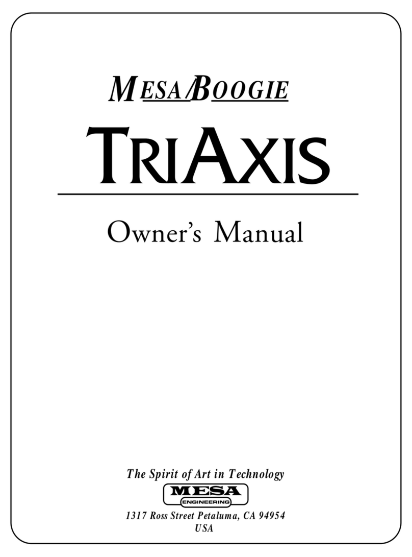 Mesa Amp owner's manual