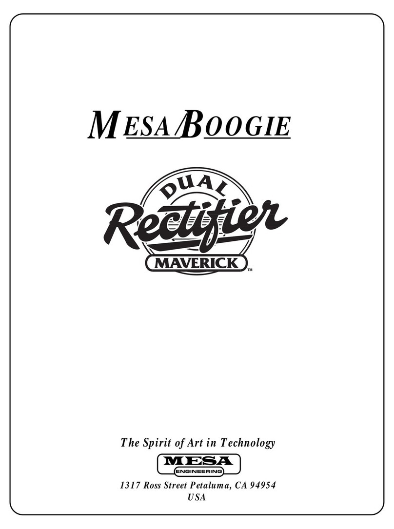 Mesa/Boogie Three Channel Dual & Triple Rectifier Solo... User manual