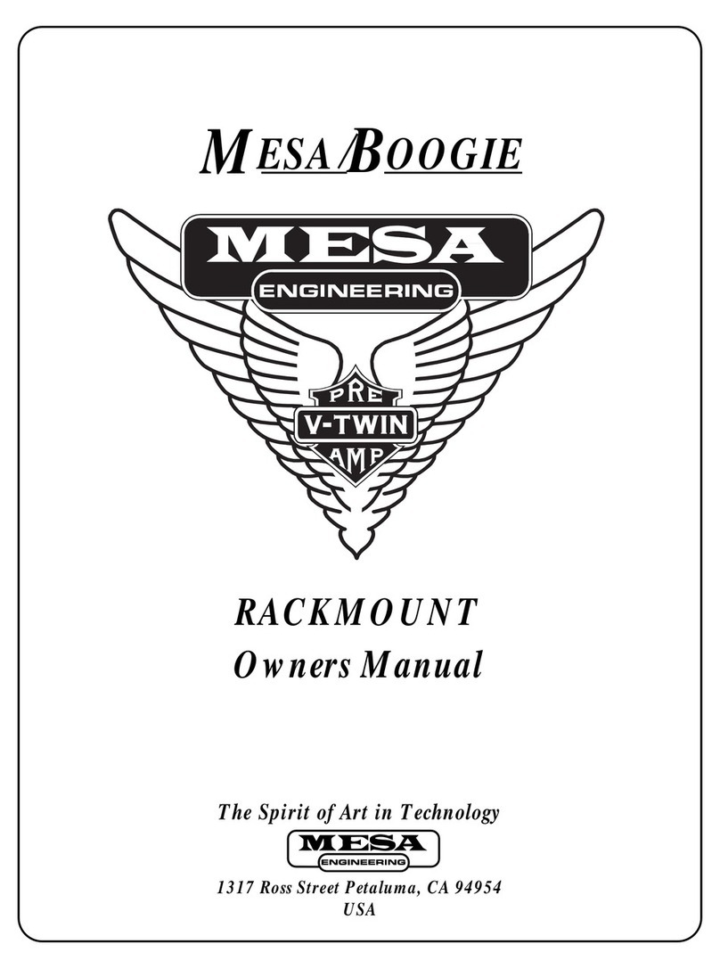 Mesa/Boogie Three Channel Dual & Triple Rectifier Solo... User manual