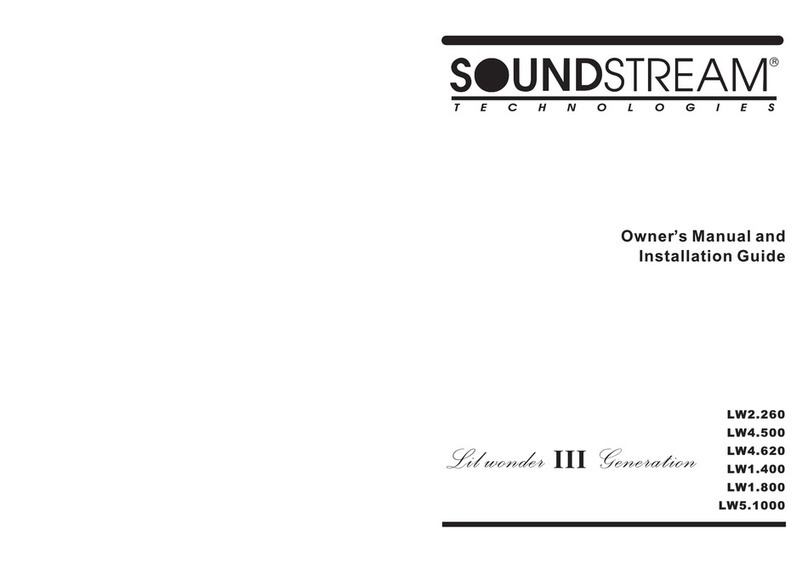 Soundstream Lilwonder III Generation LW4.620 Programming manual
