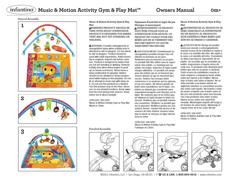 Infantino Music & Motion Activity Gym & Play Mat... owner's manual
