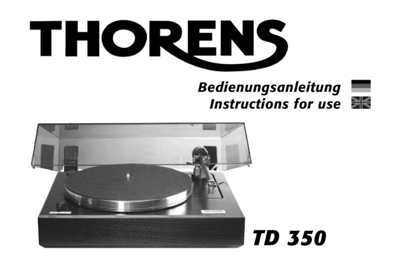 THORENS TD 350 Instructions for use
