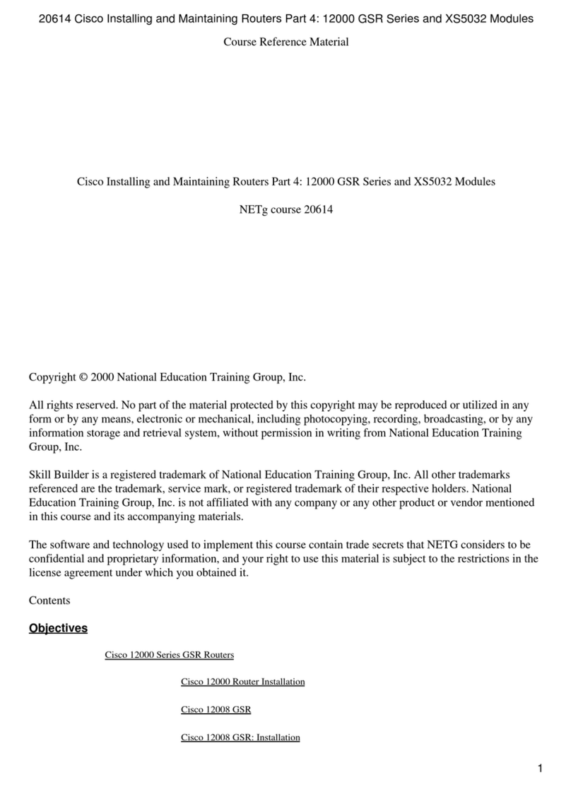 Cisco 12000 GSR Series Service manual Cisco 12000 GSR Series Service manual