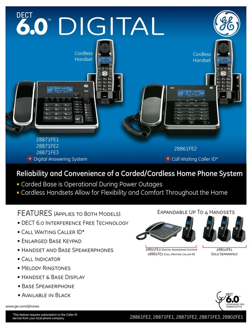 GE 28861FE2 - DECT6.0 Corded Phone User manual